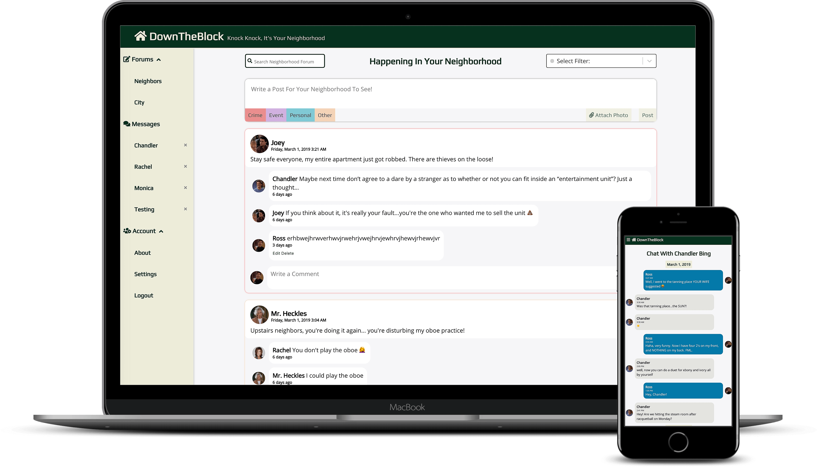 downtheblock live app